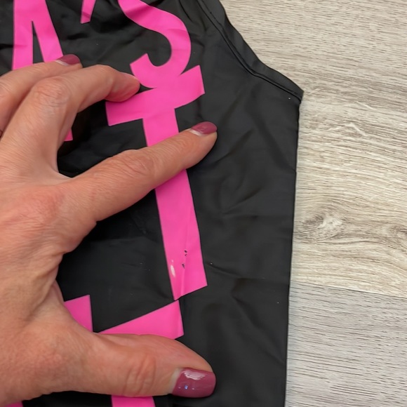 Victoria’s Secret Sport Black with Pink Letters Lightweight Tote One Size - Picture 9 of 9